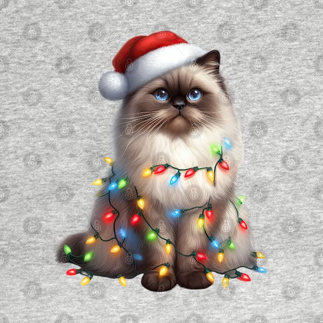 Christmas Himalayan Cat by Chromatic Fusion Studio